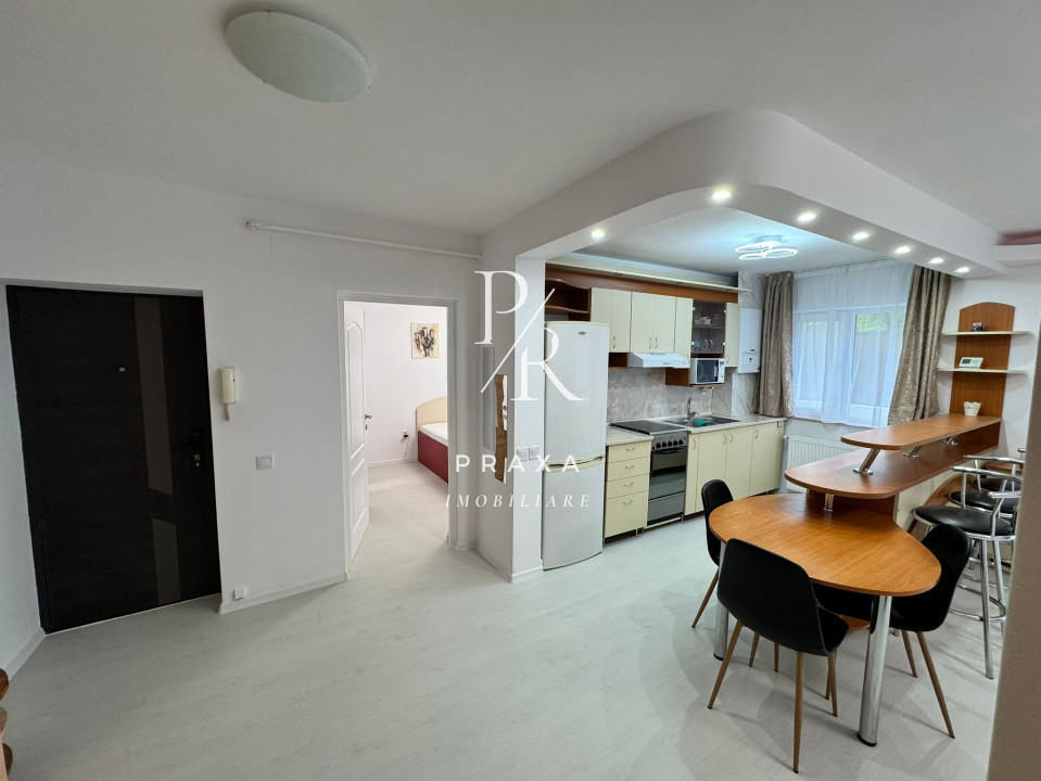 Apartament modern 2 camere cu gradina, mobilat, parcare, zona Negoiu-Manastur!