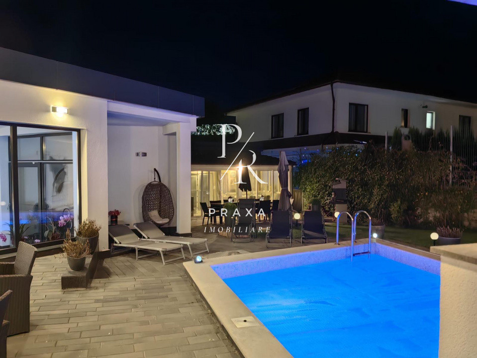 Casa, 175 mp, 1000 mp curte, 4 parcari, piscina, garaj, panouri solare,Floresti!