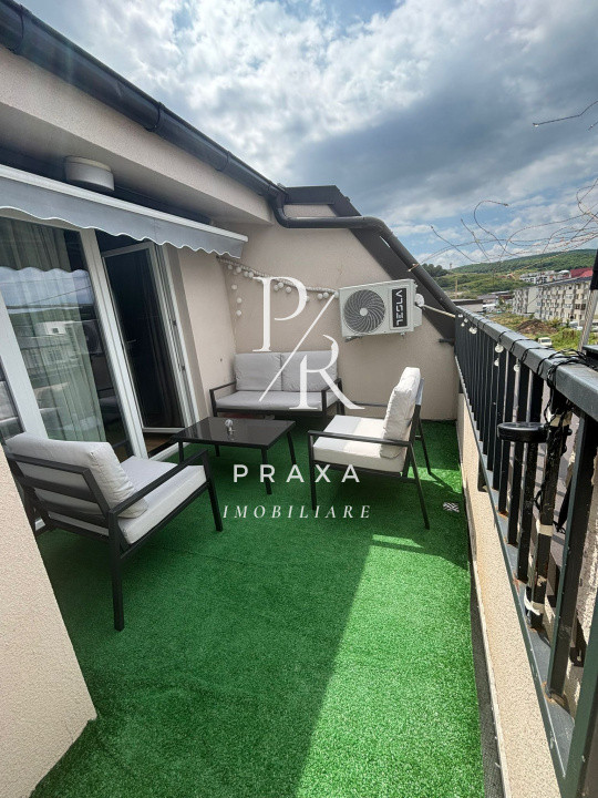 Apartament 3 camere, finisat, mobilat, modern, terasa generoasa, zona Cetatii