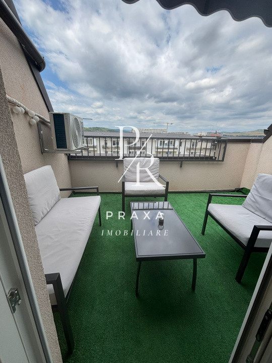 Apartament 3 camere, finisat, mobilat, modern, terasa generoasa, zona Cetatii