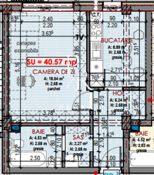 Oportunitate! Apartament 40 mp utili semifinisat, parcare subterana zona TERRA