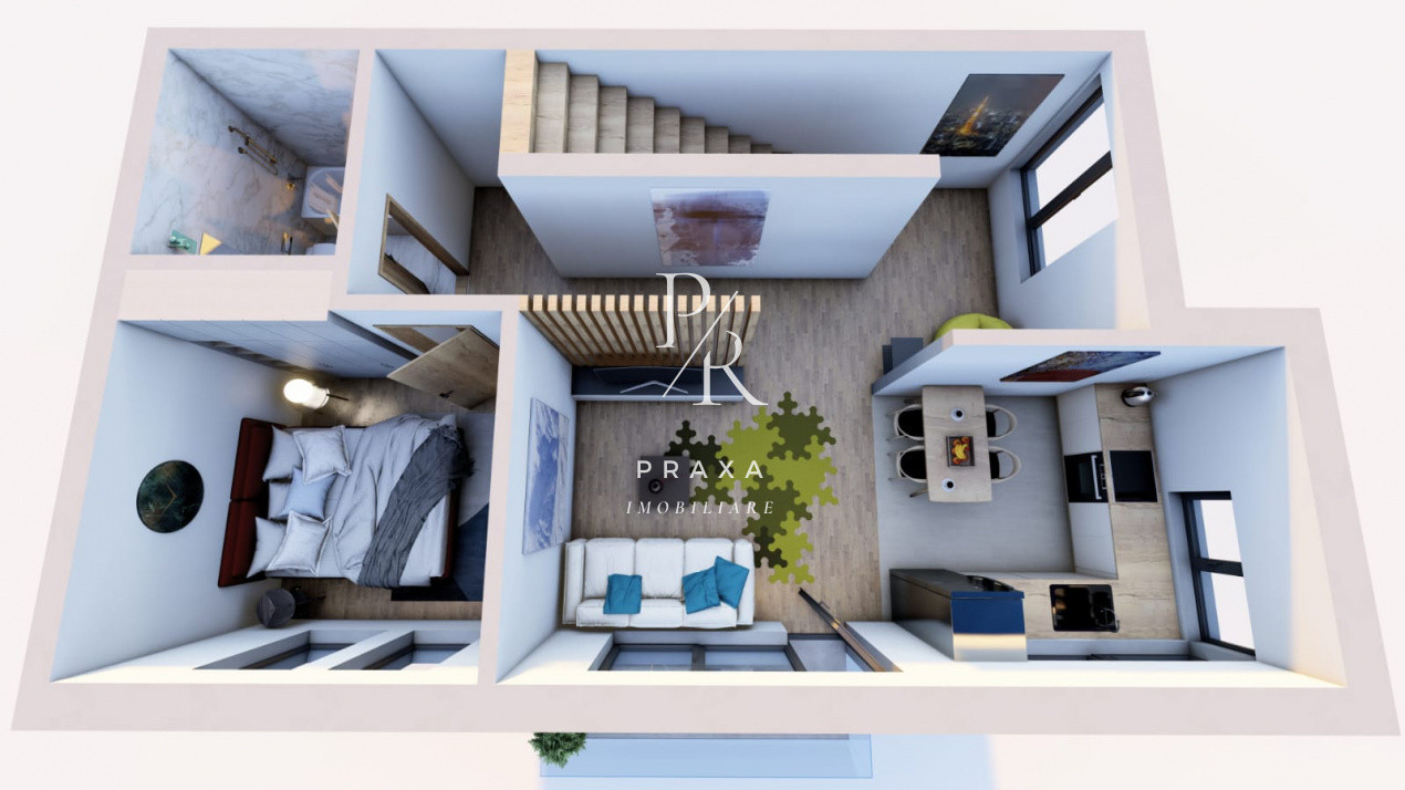 Apartament 100 mp ,gradina 32 mp ,semifinisat, parcare inclusa ,zona Marasti!