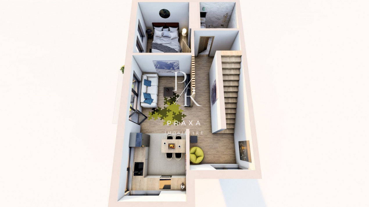 Apartament 100 mp ,gradina 32 mp ,semifinisat, parcare inclusa ,zona Marasti!