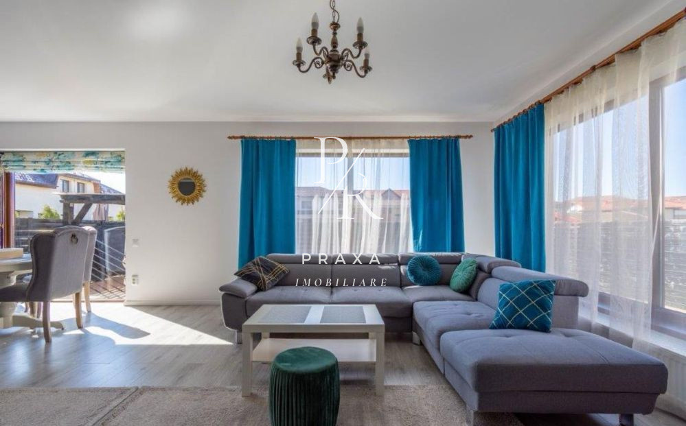 Casa de inchiriat, complet mobilata, 110mp, gradina, 2 parcari, strada Florilor!
