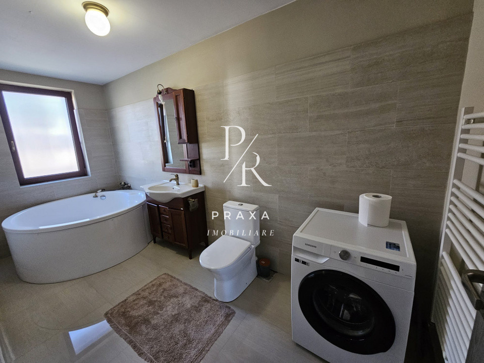 Casa de inchiriat, complet mobilata, 110mp, gradina, 2 parcari, strada Florilor!