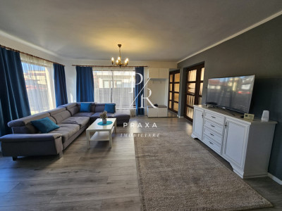 Casa de inchiriat, complet mobilata, 110mp, gradina, 2 parcari, strada Florilor!