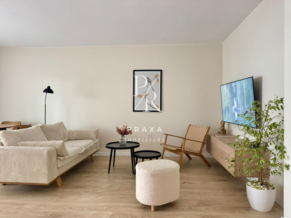 Apartament 2 camere, 54mp, balcon, garaj, LIFT, mobilat modern, zona Metro