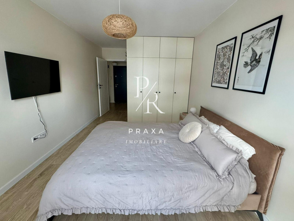Apartament 2 camere, 54mp, balcon, garaj, LIFT, mobilat modern, zona Metro