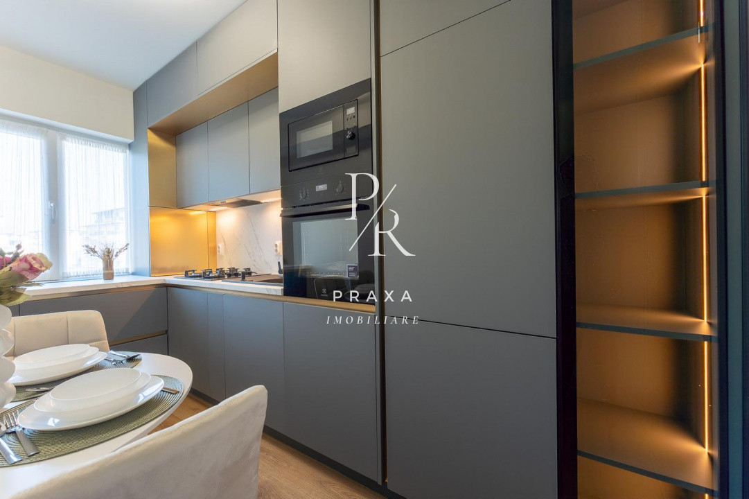 Apartament 2 camere 56 mp, decomandat, finisat, mobilat LUX zona Terra