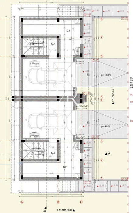 Casa tip DUPLEX, 200mp, gradina, garaj, semifinisata, zona strada Eroilor!
