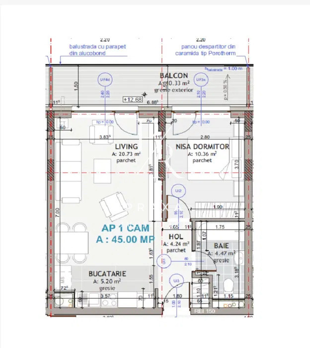 Apartament 2 camere , 45 mp , finisat ,Eroilor Floresti!