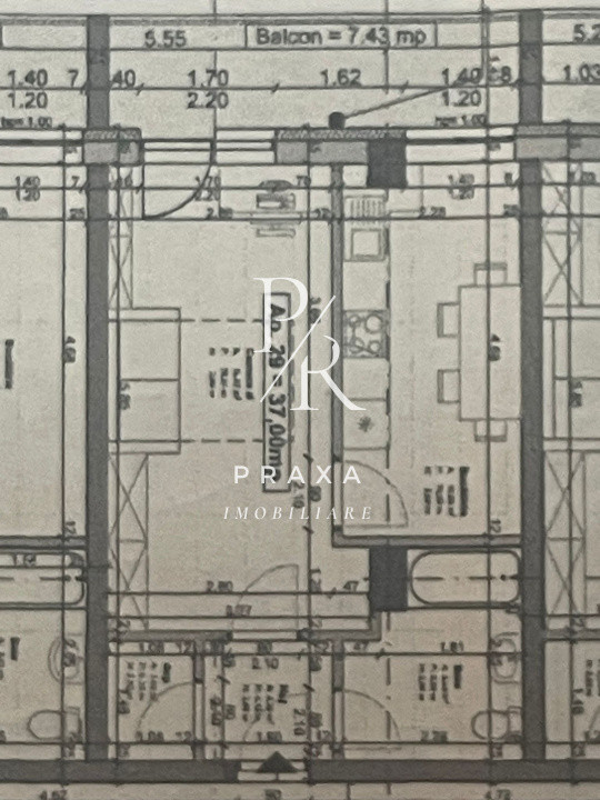 Apartament 2 camere de vanzare semifinisat, parcare subterana!