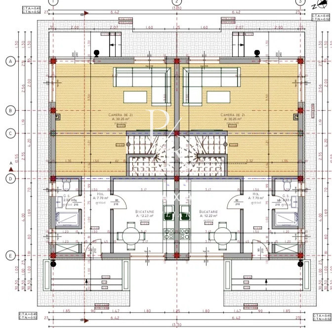 Casa duplex, semifinisata, 120 mp utili, teren 250, zona Tautiului!
